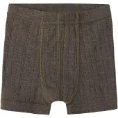 Name it Boxershorts - Ull - Rib - NmmWang - Morel - - 6 år (116) - Boxershorts