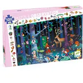 Djeco Puslespill - 100 Brikker - Enchanted Skog - - OneSize - Puslespill