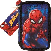 Marvel pennal - 2 rom med innhold - 20,5x13,5 cm