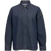 Object Mørk Vask Denim Skjorte