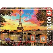 Educa Solnedgang I Paris Trepuslespill 3000 Stykker