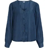 Object V-hals Knapp Bluse