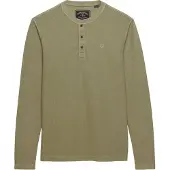 Superdry Waffle Long Sleeve Henley Langarmet T-skjorte