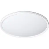 LINDBY LED-taklampe Edmund, hvit, Ø 39 cm, CCT, IP44
