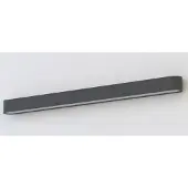 Euluna Vegglampe Soft, bredde 90 cm, grafitt, aluminium, G13