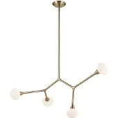 Kichler Hengelampe Cassius, lysbronse, lengde 100 cm, 4 lyskilder, metall