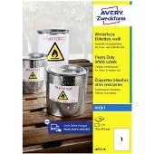 Avery Etiketter J4775 hvid polyester A4 (210 x 297 mm) m/10 ark/etiketter