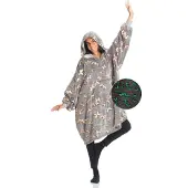 KANGURONE Glow Hoodie hettepledd for voksne, sommerfugler