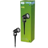 Philips Caper bakkespotter/spikes 1,5 W, Utendørs bakkebelysning, Svart, Plast, IP44, Terrasse, Hage, III