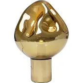 Kare Dough bordlampe med skjerm i glass, gull