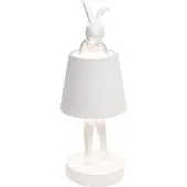 Kare LED-batteridrevet bordlampe Animal Rabbit, hvit, IP54, 29 cm