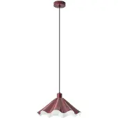LINDBY hengelampe Lilliet, Ø 34 cm, mørkerød, metall, E27