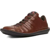 Camper for man. 18751-049 Brown Beetle leather slippers (44), Flat, None, Casual
