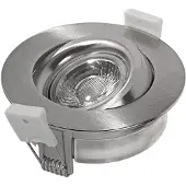 Heitronic DL6809 LED-downlight, rund, nikkel