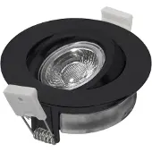 Heitronic DL6809 LED-downlight, rund, svart