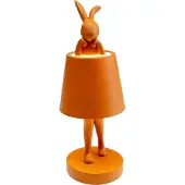 Kare LED-batteridrevet bordlampe Animal Rabbit, oransje, IP54, 29 cm