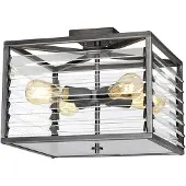ELSTEAD Taklampe Louvre i industriell stil, 4 lyskilder