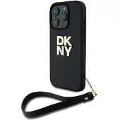 DKNY DKHCP16XPBSWSK iPhone 16 Pro Max 6,9 svart hardcase med håndledsrem og logo