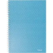 Esselte Colour'Breeze - Notisblokk - spiralbundet - A5 (148 x 210 mm) - 80 ark / 160 sider - linjert - 2 hull - blå - polypropylendekket kartong