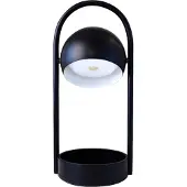 Frandsen LED-bordlampe Ball Portable, svart, stål