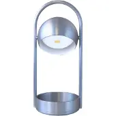 Frandsen LED-bordlampe Ball Portable, aluminium børstet