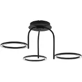 LUCANDE LED utendørs taklampe, Sylvara, svart, CCT, 3 lyskilder
