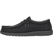 HEY DUDE for man. HD41894 Black Wally Classic Shoes (45), Flat, Laces, Casual