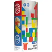 Tactic Byggeklosser - Fargede treklosser, 50 brikker