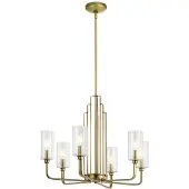 Quintiesse Lysekrone Kimrose, 6 lyskilder, messing