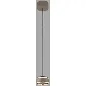 Pure LED-hengelampe Falling Rings, bronse, Ø 13 cm, CCT