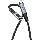 Verbatim - USB-C / strømkabel - USB-C (hann) til USB-C (hann) - 1.2 m - Hurtiglading opptil 100W, flettet, forsterket design - svart