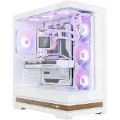 Zalman P40 Namu - Mid tower - ATX - sidepanel med vindu (herdet glass) - ingen strømforsyning (ATX) - hvit - USB/lyd