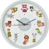 TFA-Dostmann 60.3051, Vegg, Quartz clock, Sirkel, Blå, Grønn, Rosa, Plast, Barn