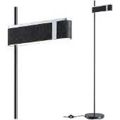 Paulmann LED-gulvlampe Jagun, antrasitt, filt, 3-trinns dimbar