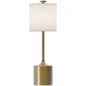 ELSTEAD Bordlampe Issa, elfenben/gullfarget, 68 cm, lin/metall