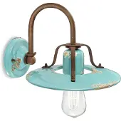 FERROLUCE Giorgia-vegglampe med keramisk skjerm i turkis