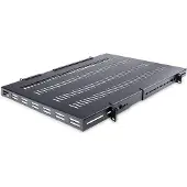 StarTech.com Startech Server Rack Shelf - 1U - Adjustable Mount Depth - Heavy Duty - Rack-hylle - svart - 1U - 19 - for P/N: RK1233BKM, RK2433BKM, RK2537BKM, RK3236BKF, RK4236BKB, RK4242BK24, RK4242BK30