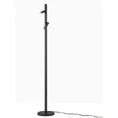 HELESTRA Coni LED-gulvlampe 2 spoter 160cm svart