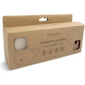 Filibabba Snackbokser - 2-pack - Silikon - Hvalen Christian - 40 - - OneSize - Matboks