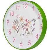 Home Styling Collection Veggklokke med blomstermotiv, Ø 30 cm