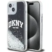 DKNY Liquid Glitter Big Logo iPhone 14/15/13-etui - svart