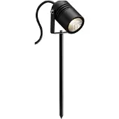 LCD LED-spot med jordspyd 5018, svart, IP65