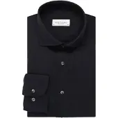 Profuomo Skjorte Brushed Twill Navy Blå Mørkeblå Størrelse