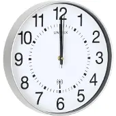 Unilux Wave, Vegg, Quartz clock, Rund, Grå, Akrylonitril-butadien-styren (ABS), Glass
