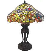 Clayre & Eef Bordlampe 5LL-6055 i Tiffany-design, blå-grønn