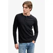 Superdry Waffle Long Sleeve Henley Langarmet T-skjorte