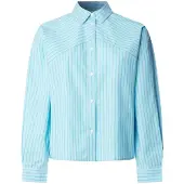 Pepe Jeans for woman. PL3051566 Justine Green Shirt (XS), Blue, Casual, Cotton, Long sleeve
