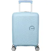 American Tourister Soundbox Mini, Tralle, Hard overflate, Lyseblå, Pastel Blue, Kabin, 4 hjul