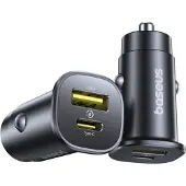 Baseus GoTrip USB-C / USB-A 30W Car Charger - Black