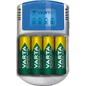 Varta Power Play LCD Charger - 2-4 t batterilader - (for 4xAA/AAA) + AC-strømadapter + bilstrømadapter 4 x AA-type - 2700 mAh